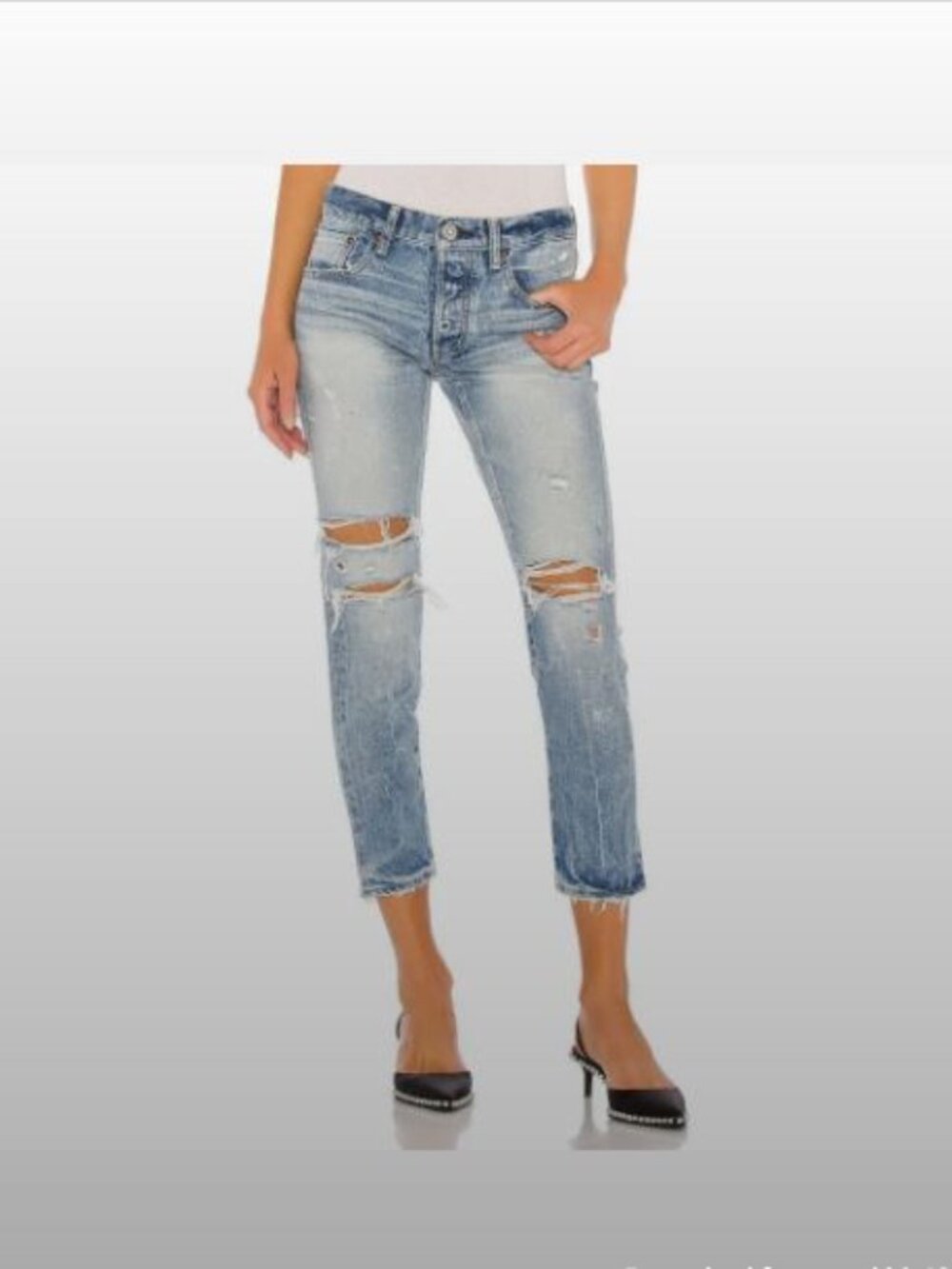 MOUSSY VINTAGE Wilburtha Tapered Slim Straight Denim Jeans Blue Size 25
